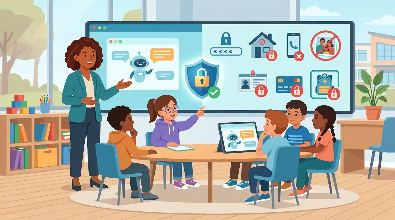 Children learning what information they should never share with AI tools